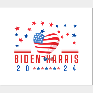 US President Joe Biden supported US Vice President Pride Democrat Posters and Art